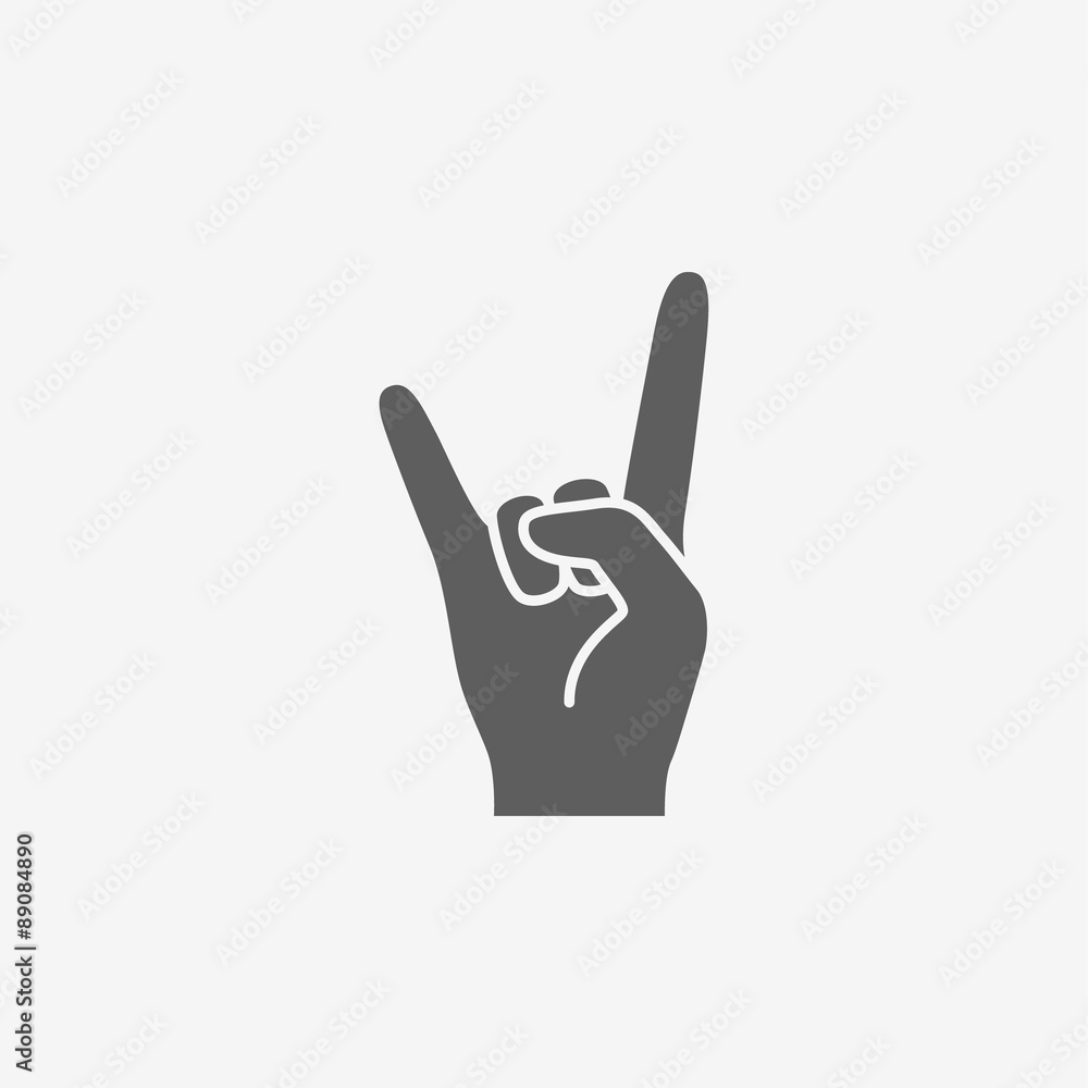 rock and roll sign. Heavy Rock Icon rock and roll sign. Heavy Rock Icon