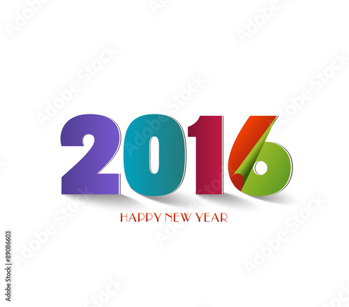 Happy new year 2016 Text Design