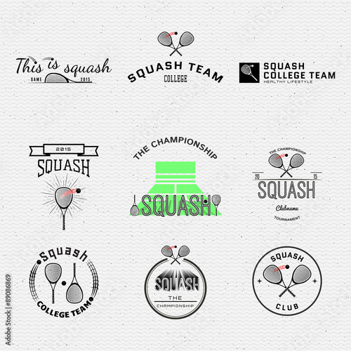 Squash badges logos and labels for any use