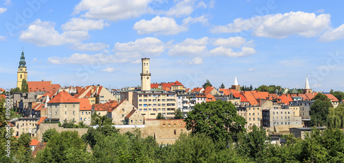 Bystrzyca Kłodzka, załozone w sredniowieczu  miasto na Dolnym Śląsku u ujścia Bystrzycy do Nysy Kłodzkiej - Panorama Starego Miasta photo