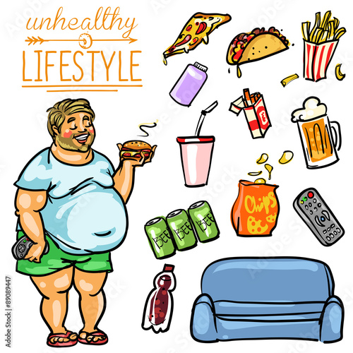 Unhealthy Lifestyle - Man