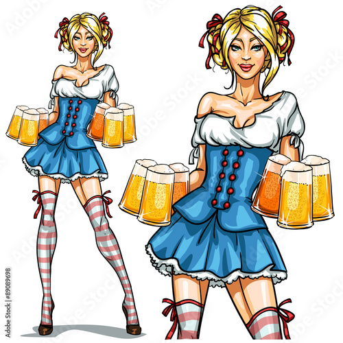 Pretty Bavarian girl, Oktoberfest Pin Up