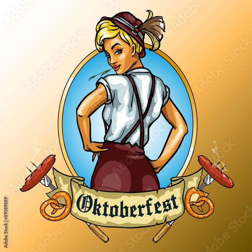 Pretty Bavarian girl label