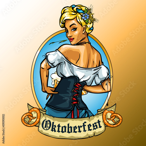 Pretty Bavarian girl label