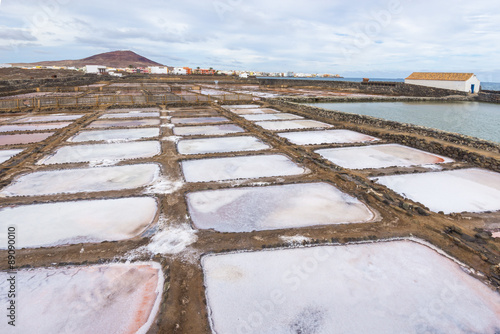 Salt works of Tenefe, Lanzarote, Canary Islands (Spain) photo