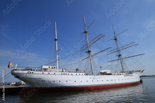 Museumsschiff Gorch Fock im Stralsunder Hafen
