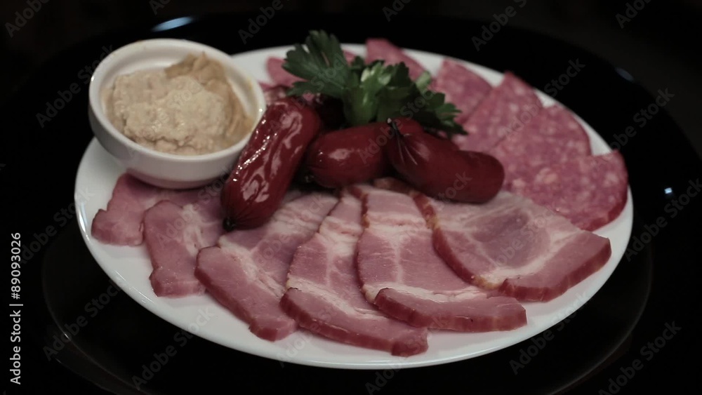 Meat cutter on a plate Meat cutter on a plate