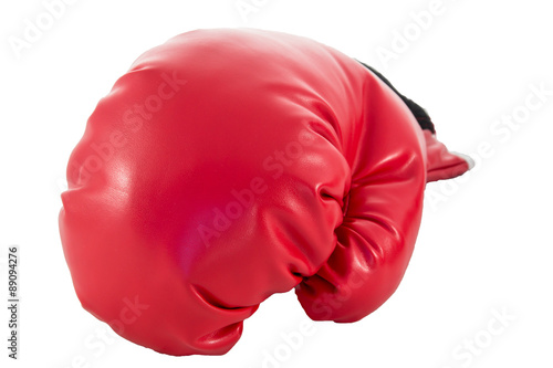 red boxing glove isolated on white background © torsak