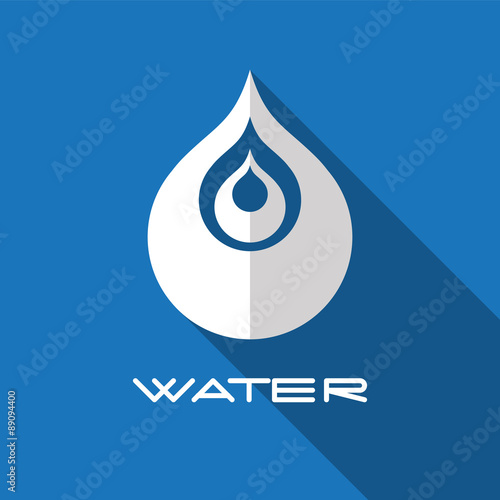 Abstract blue water drop. V...