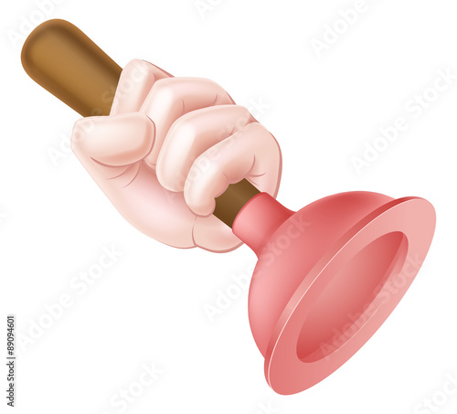 Cartoon Plunger Hand