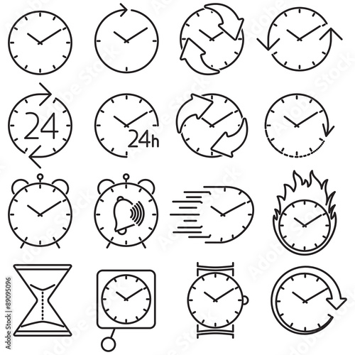 icon set clock