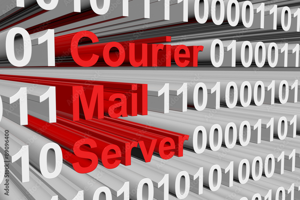 Courier Mail Server is presented in the form of binary code Courier Mail Server is presented in the form of binary code