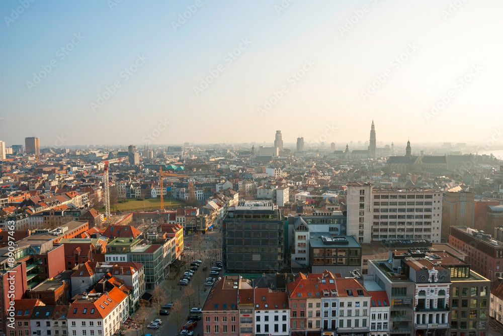 View over Antwerp city, Belgium