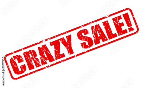 Crazy sale red stamp text