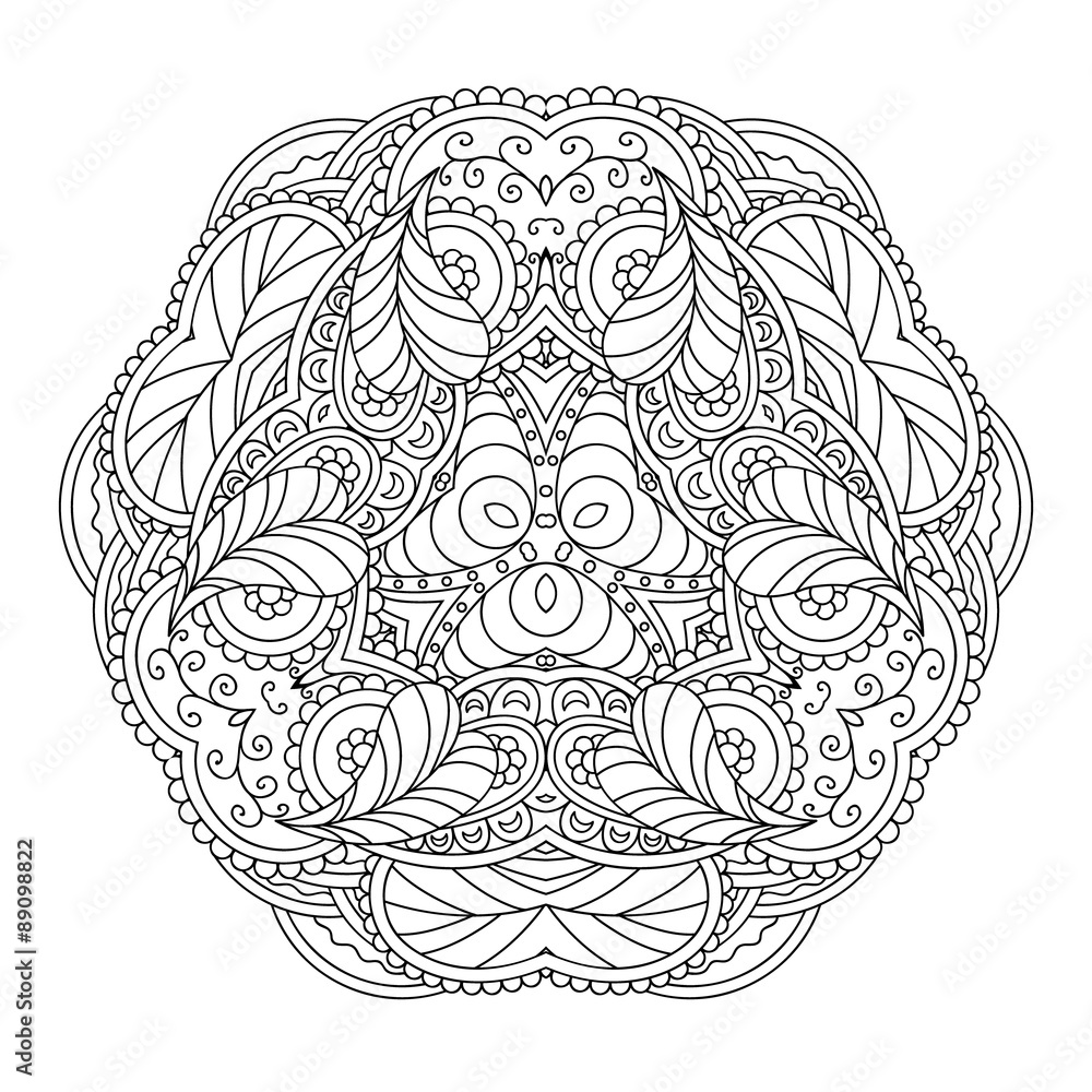 Black and white mandala. Black and white mandala.