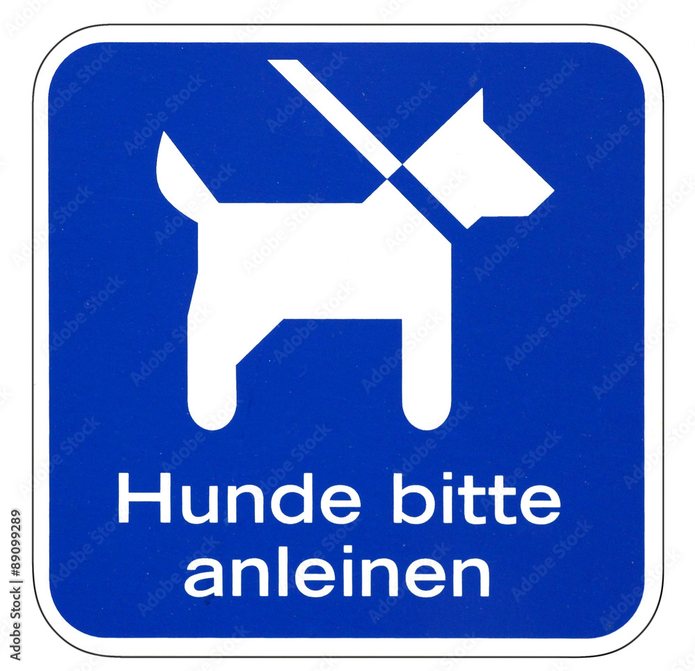 Schild Hunde bitte anleinen (öffentliche Verkehrsmittel) – Stock-Foto |  Adobe Stock