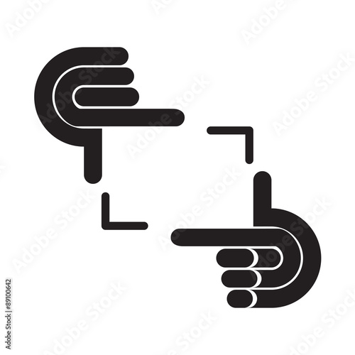Making frame with hands, vector