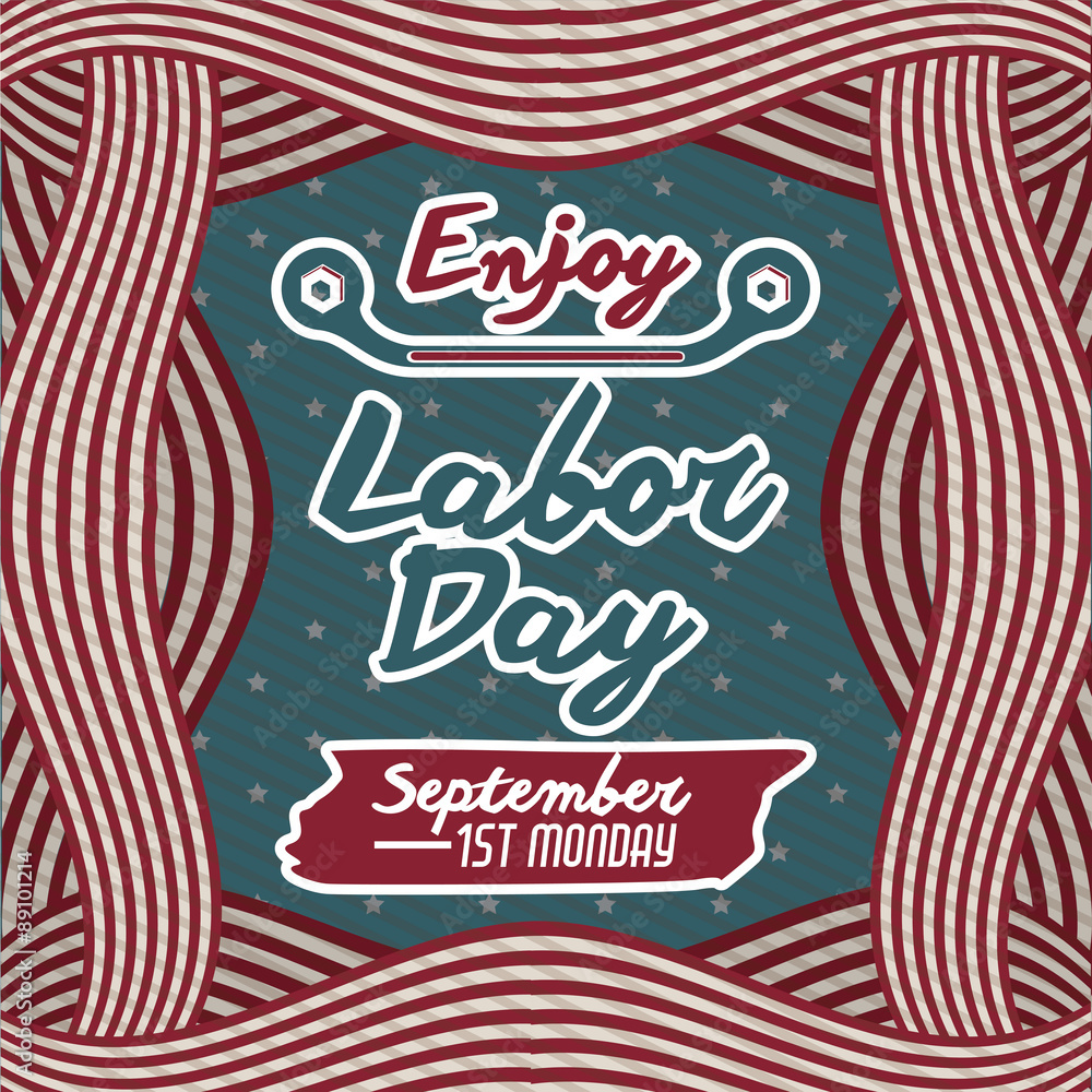 Retro Labor day design