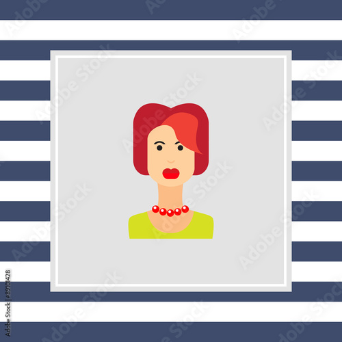Portrait of young redheaded woman 
