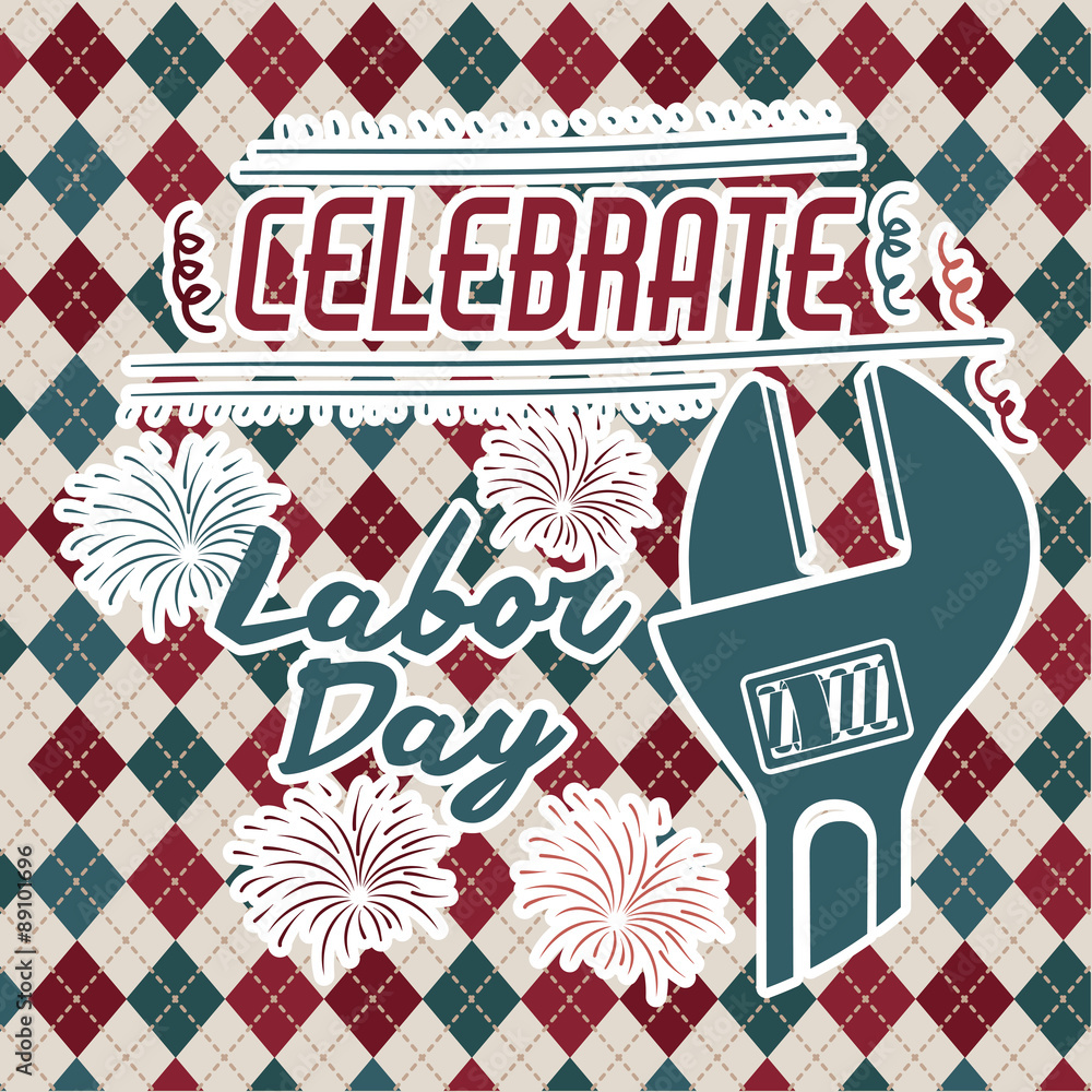 Obraz premium Retro Labor day design