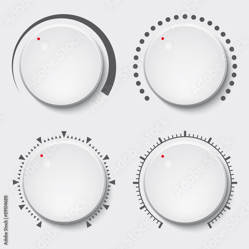 Set of four volume knobs
