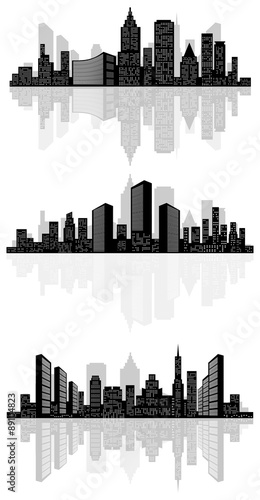 Abstract city silhouette