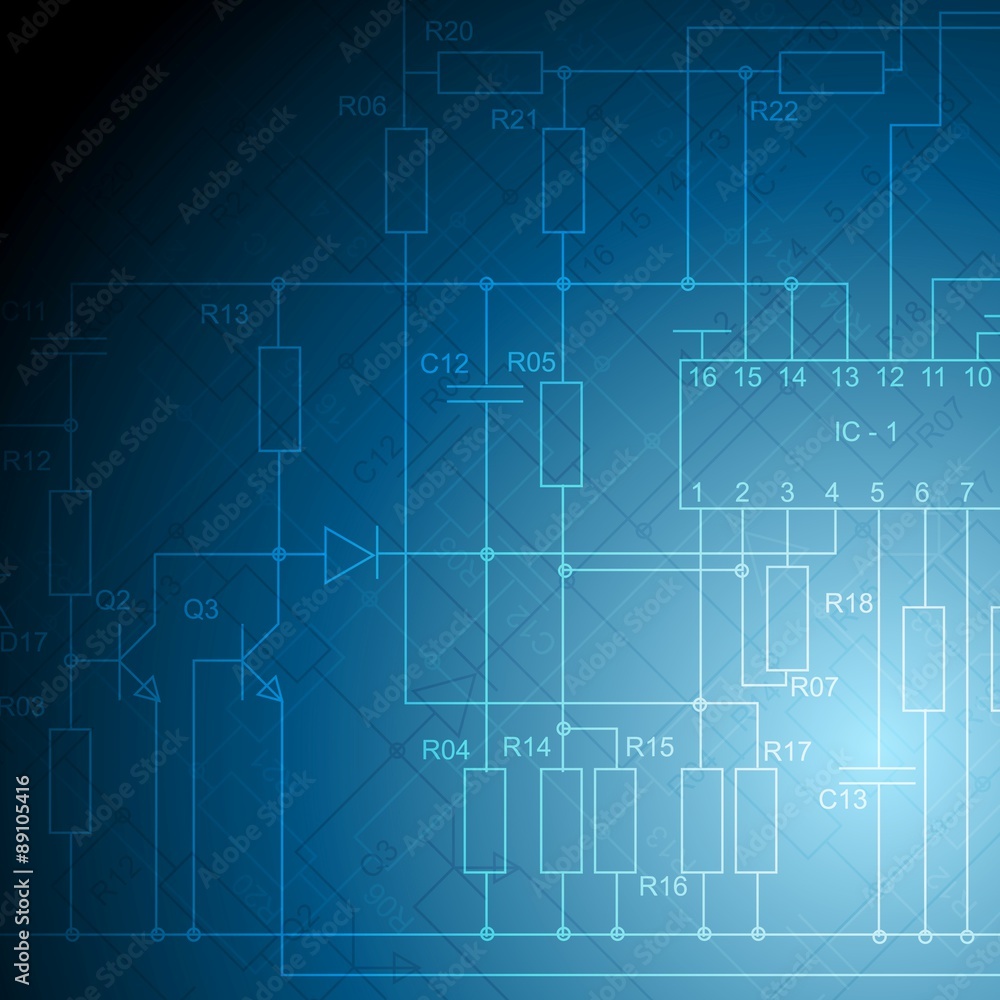 Electrical scheme tech vector background Electrical scheme tech vector background