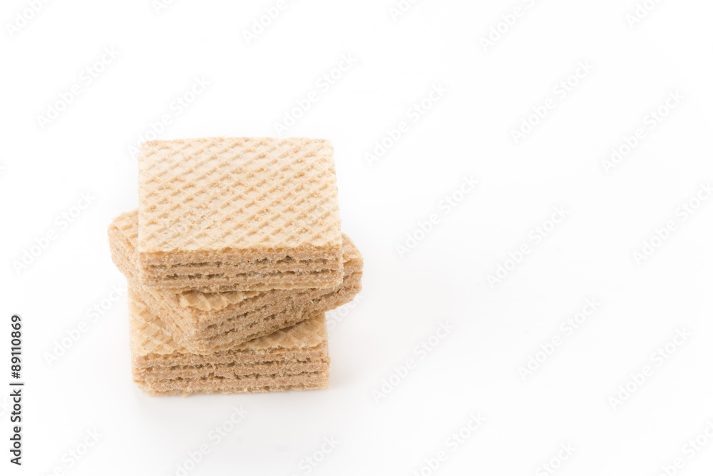 coffee wafer on white background coffee wafer on white background