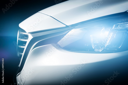Fotografie Modern luxury car close-up background