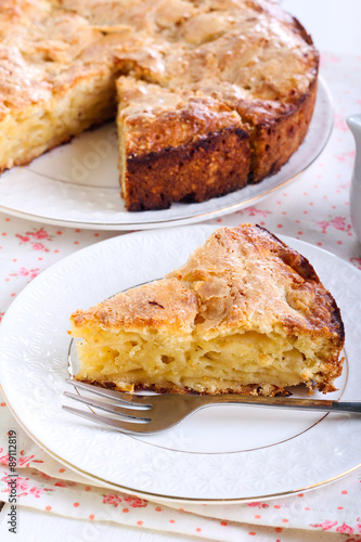 Slice of Irish apple cake