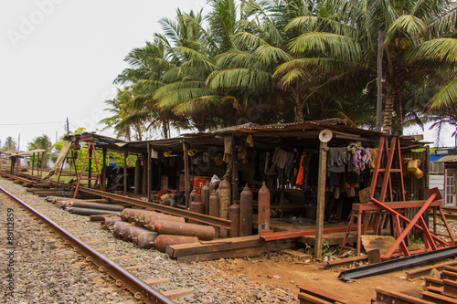 Eisenbahnbaustelle, Sri Lanka