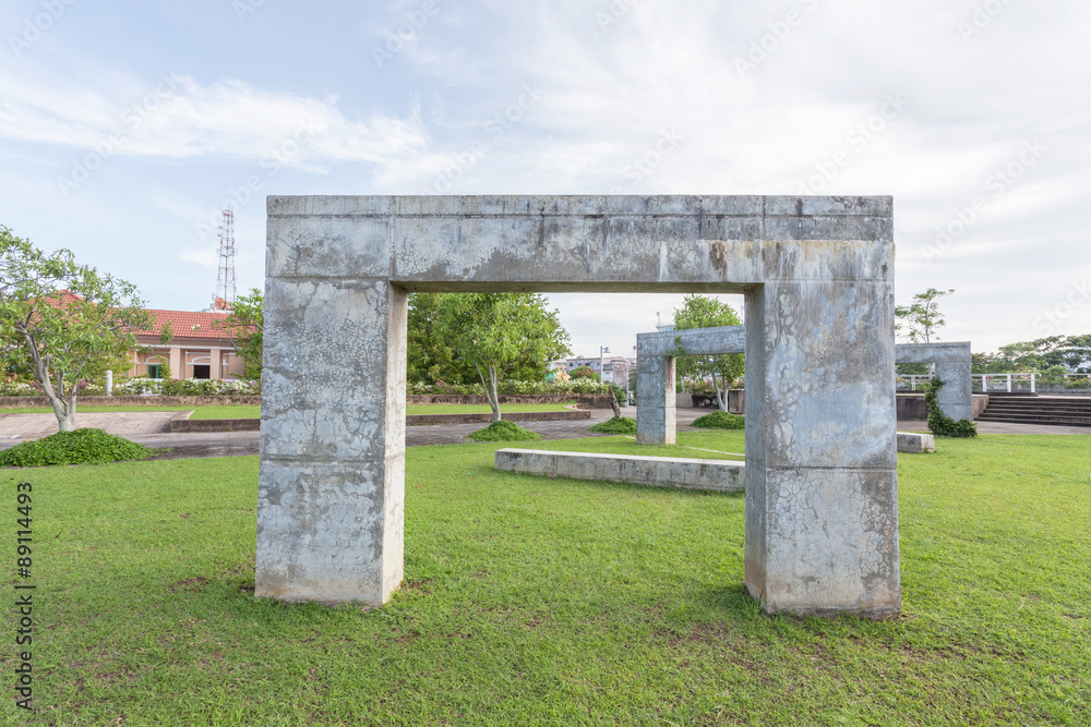 Arch at park in Phuket Town, Thailand