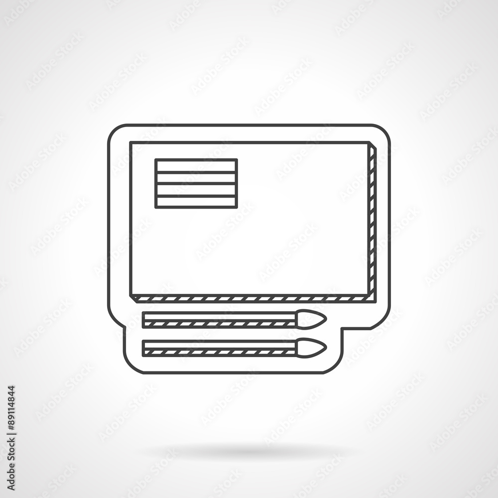 Drawing items line vector icon Drawing items line vector icon