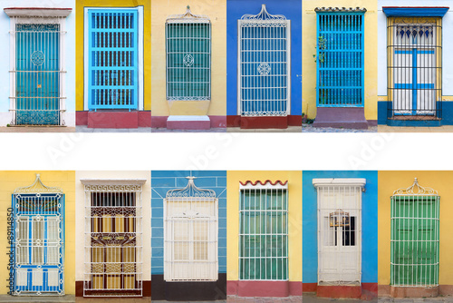 Wallpaper Mural Colonial architecture of Cuba, Trinidad windows Torontodigital.ca