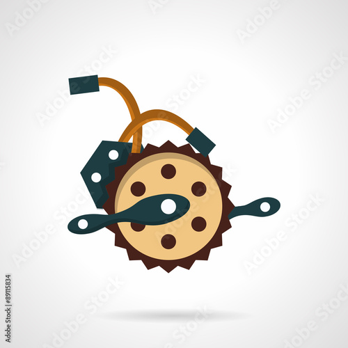 Bike crank flat vector icon