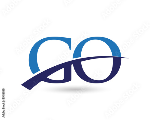 GO Logo Letter Swoosh