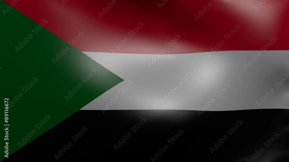 sudan strong wind flag sudan strong wind flag