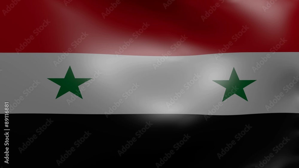 syria strong wind flag