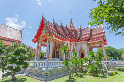 Obraz na płótnie The Wat Chalong Buddhist temple in Chalong, Phuket, Thailand w salonie