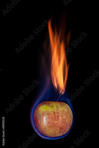 Apple on fire