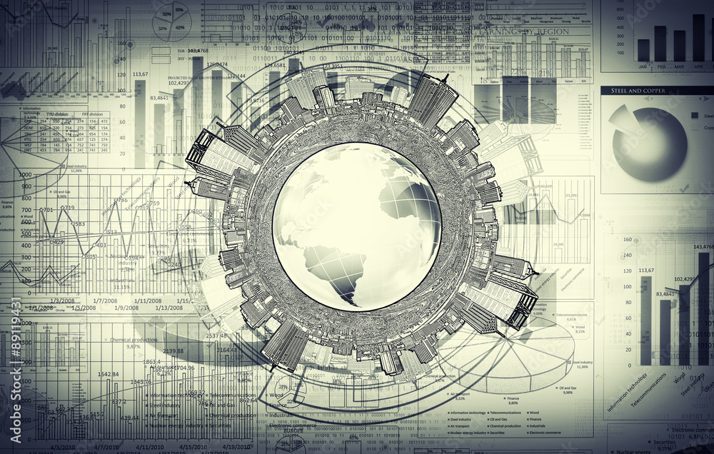 Obraz premium Business virtual panel