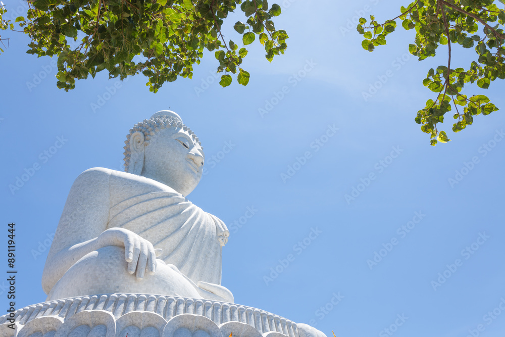 Big Buddha monument on the island of Phuket in Thailand