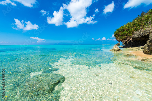 Blue sky and beautiful coast, Okinawa, Japan
