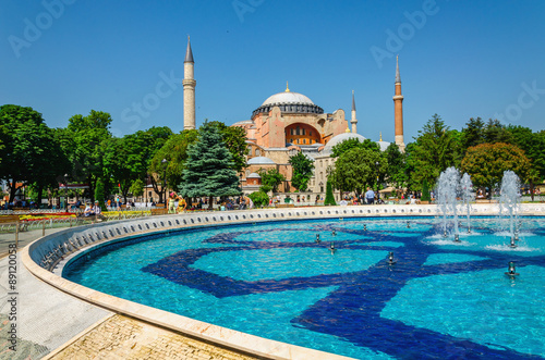 Hagia Sophia with fountain, Istanbul, Turkey
