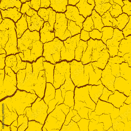 cracked clay ground into the dry season. Vector illustration.