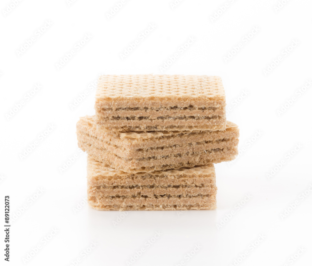 coffee wafer on white background coffee wafer on white background