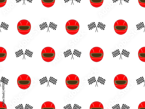 Racing Background Seamless Pattern 3 Red