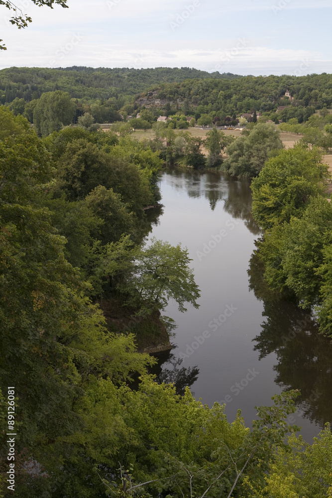 La Vezere River. The La Vezere River meanders calmly through the French countryside.