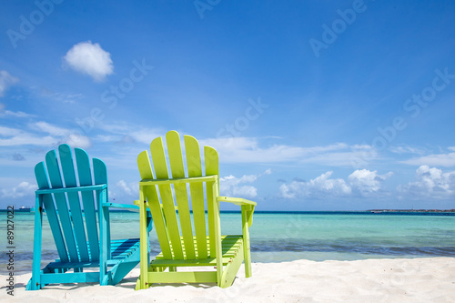 Fototapeta Caribbean Beach Chair