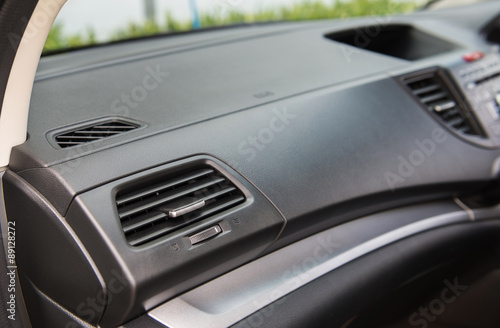 Closeup of air conditioning in the car